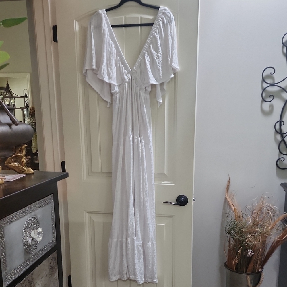 Free People Elegant White Maxi Dress